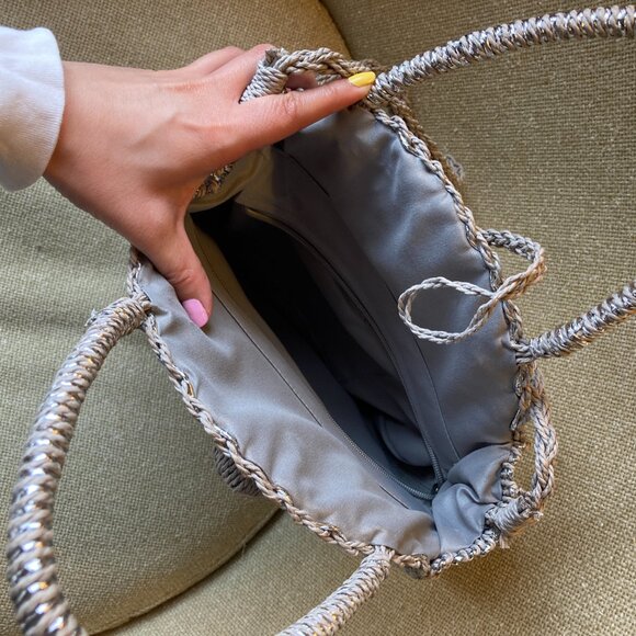 Silver Straw Circle Bag - Picture 7 of 10